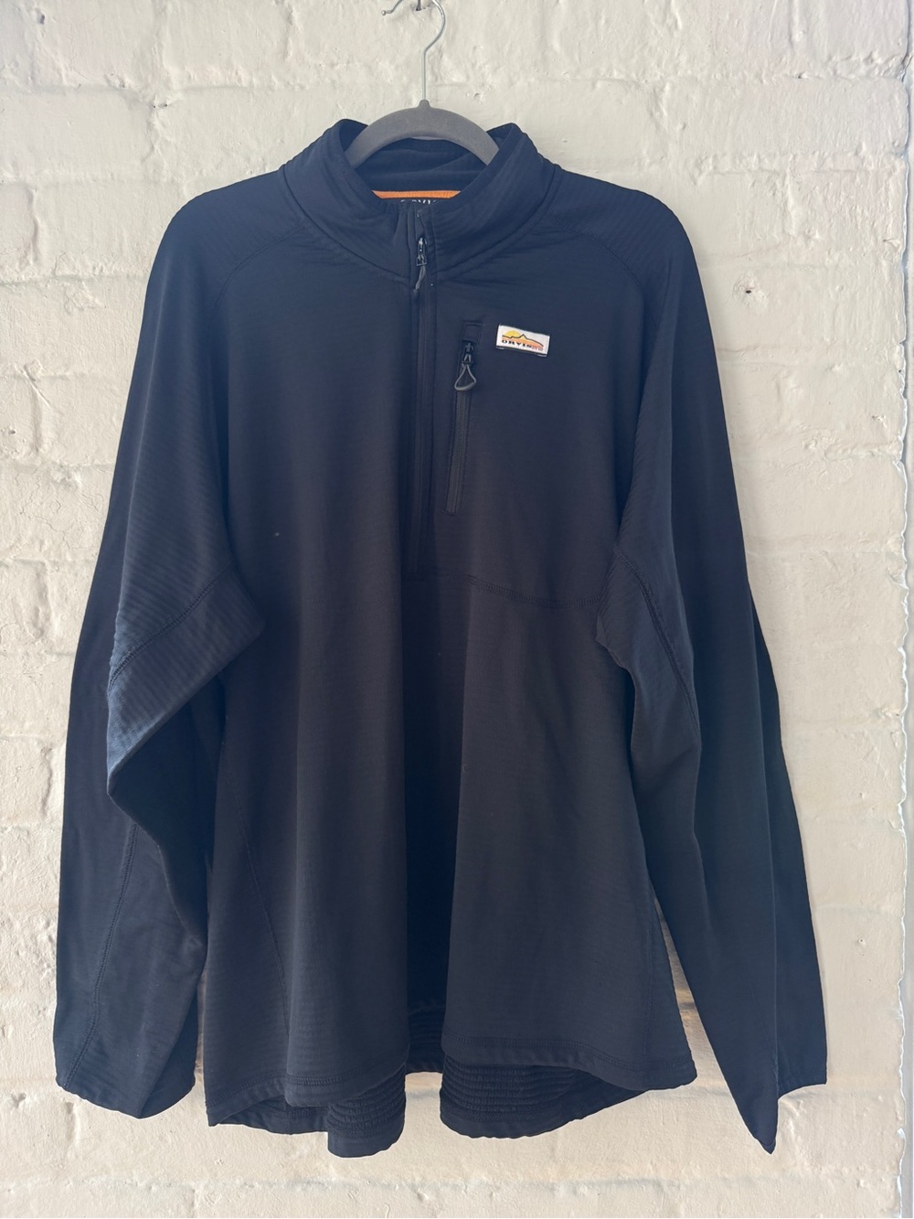 Orvis Horseshoe Hills XXL Men’s 1/4 Zip Grid Fleece Black Pullover